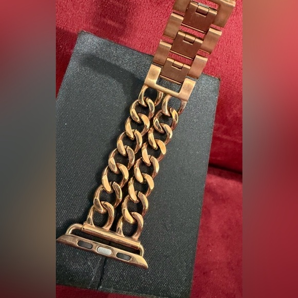 👑✅PRICE FIRM✅ Apple Watch 42mm Chunky Rose Gold Chain Bracelet. NWOT - Picture 8 of 15